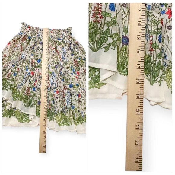 Maje Jonquille Floral-print Crepe Mini Skirt, Size 40EU/US M - Picture 12 of 12